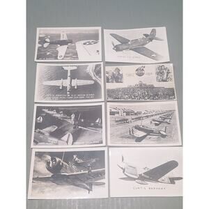 WWII Aircraft RPPC Lot of 8 EKC Randolph Field B-25 Warhawk 1935 Air Races